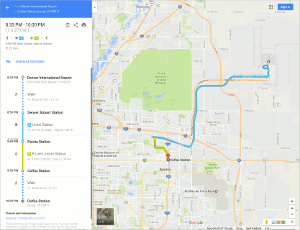 lightrail route to colfax station