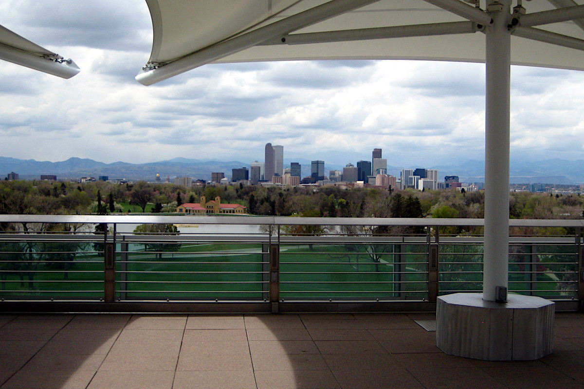 Denver skyline from the Denver Museum of Nature and Science.