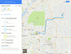 lightrail route to fitzsimons station